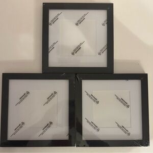 Black Square Picture Frames Set of 3 - 8 x 8 inches NIB